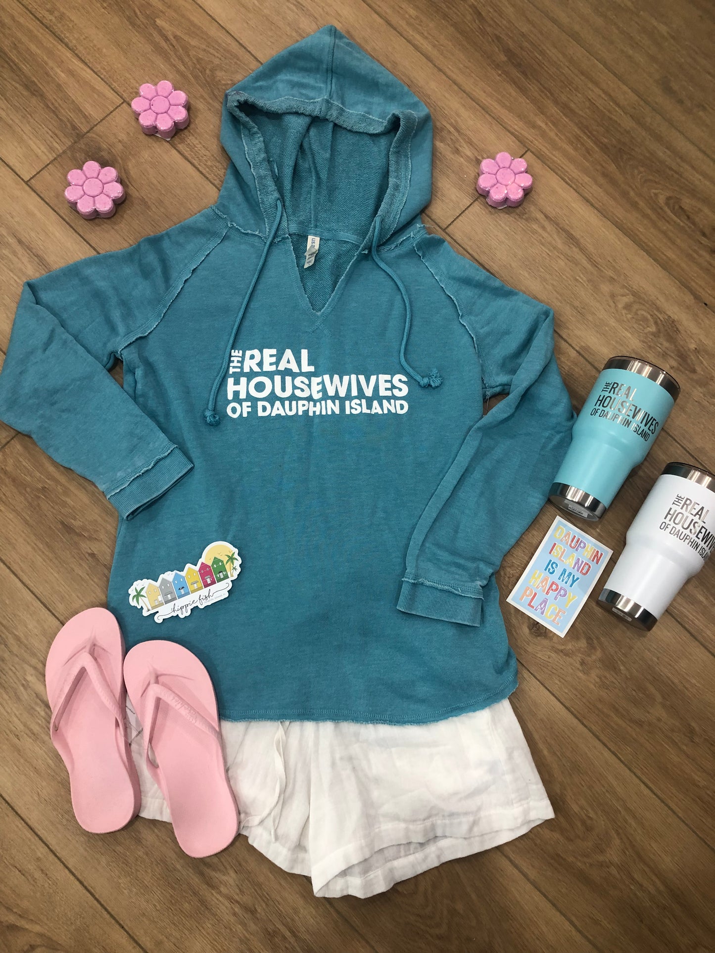 AQUA DAUPHIN ISLAND HOUSEWIVES TERRY HOODIE