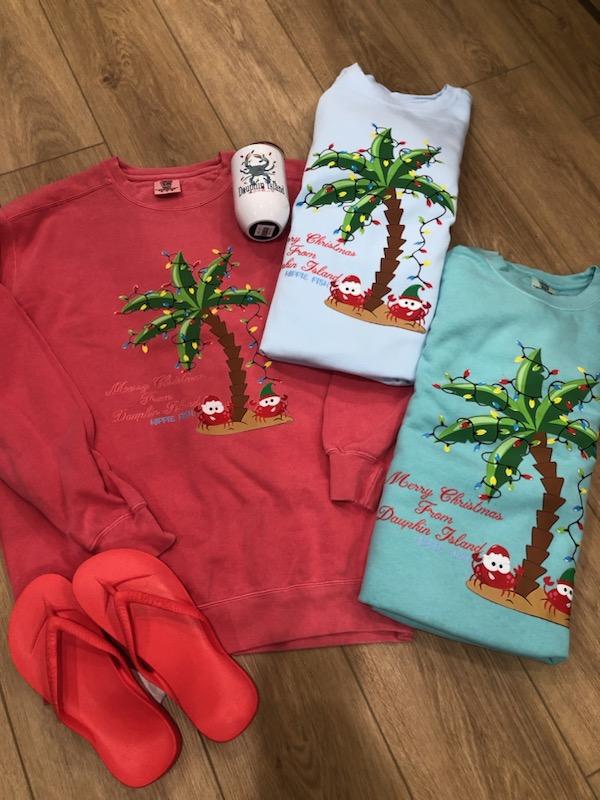 MERRY CHRISTMAS FROM DAUPHIN ISLAND SWEATSHIRT