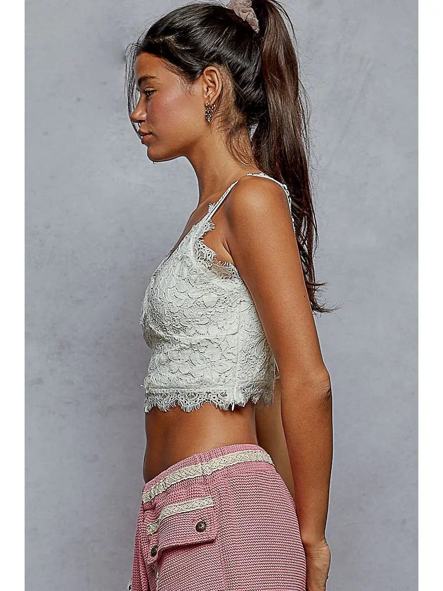EMPIRE LACE CROCHET CROP TOP