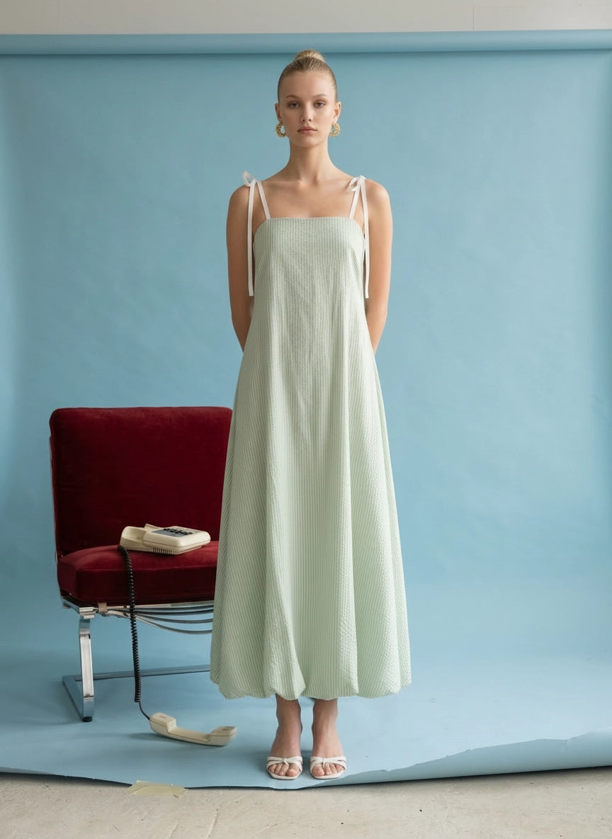 LILY BUBBLE SKIRT MAXI DRESS