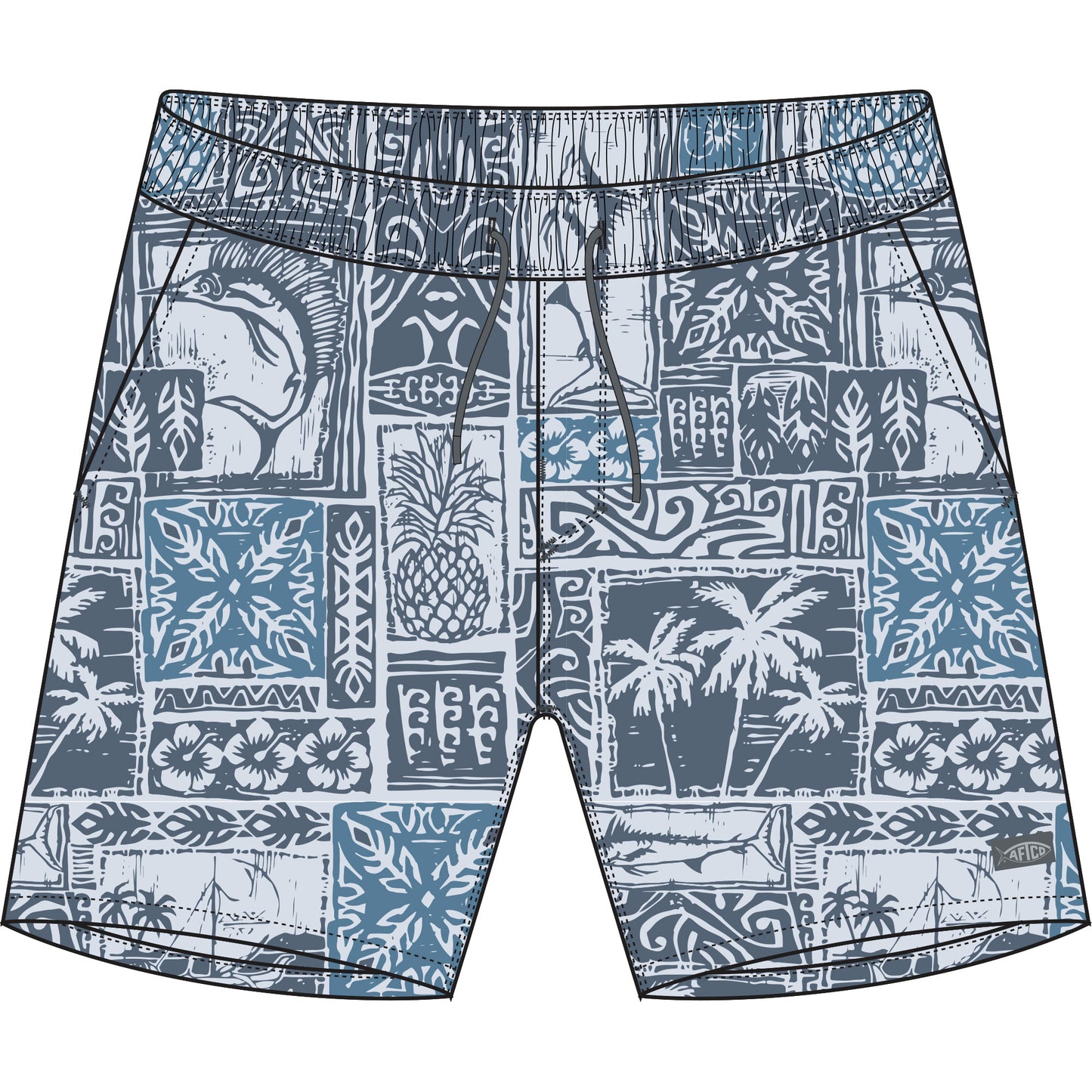 AFTCO STRIKE PRINTED SWIM SHORTS