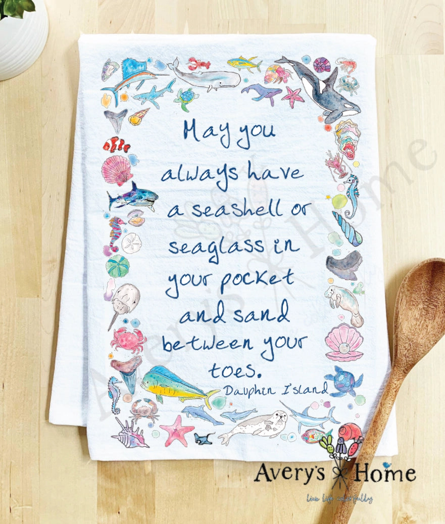 WATERCOLOR TEA TOWELS & STONE COASTERS