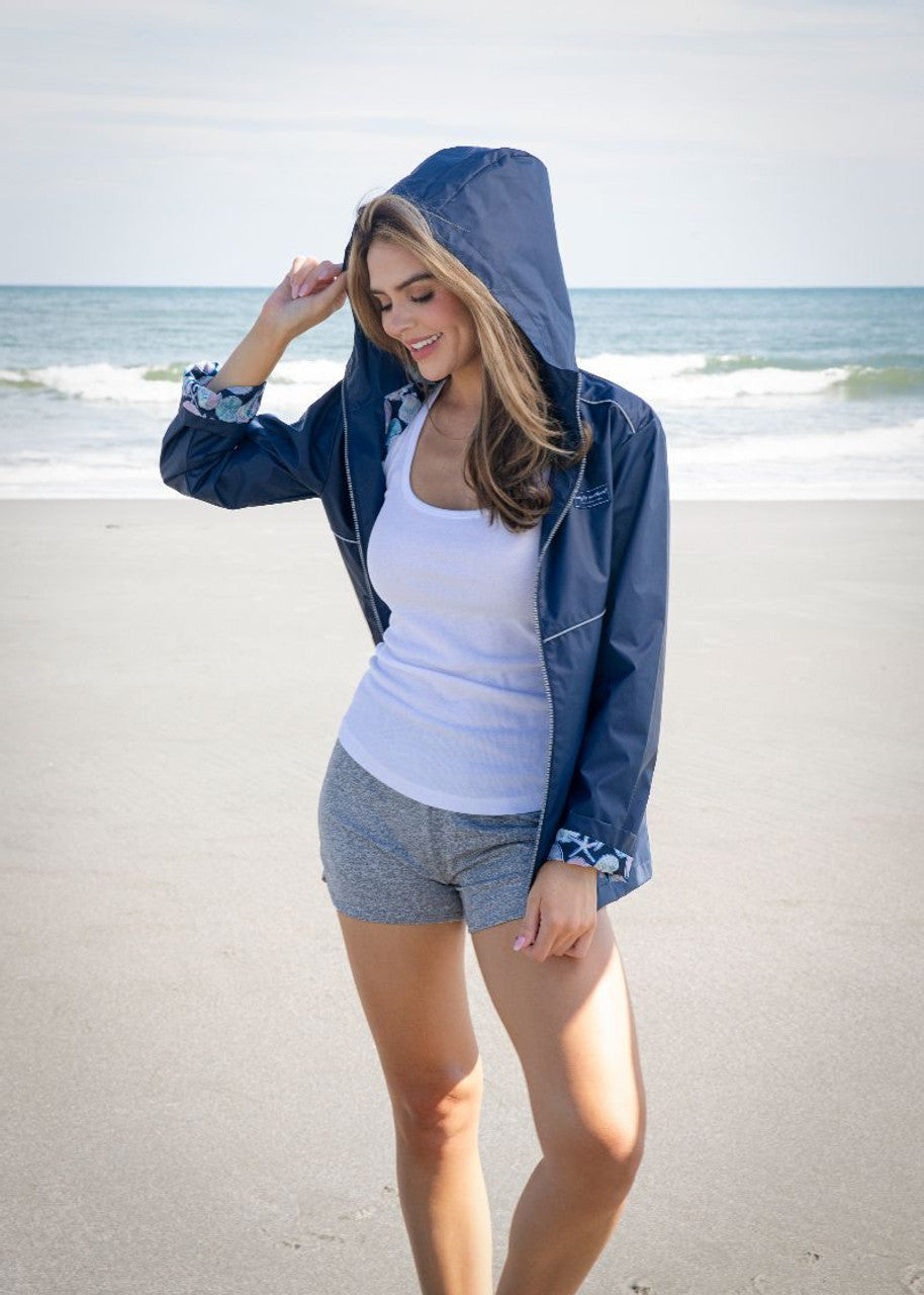NAVY RAIN JACKET
