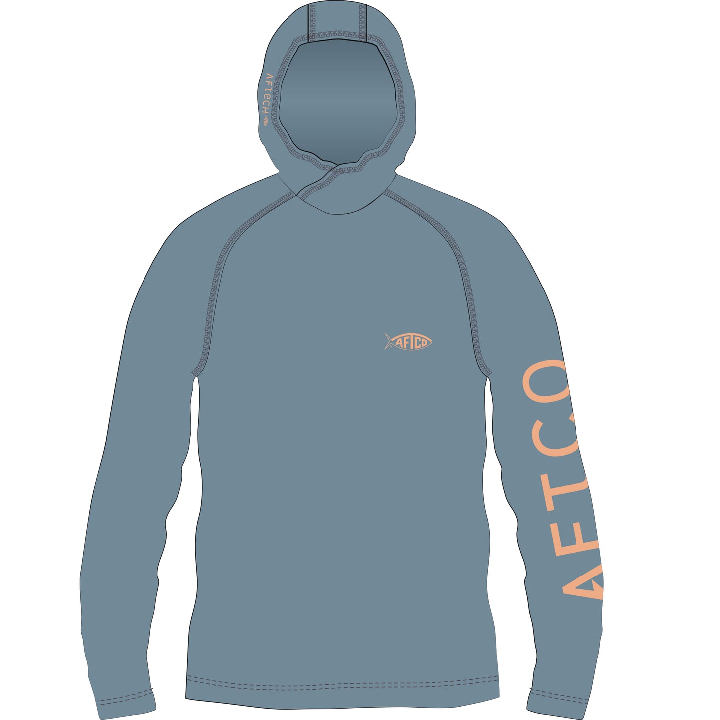 AFTCO DRI-FIT SAMURAI HOODIE SHIRT