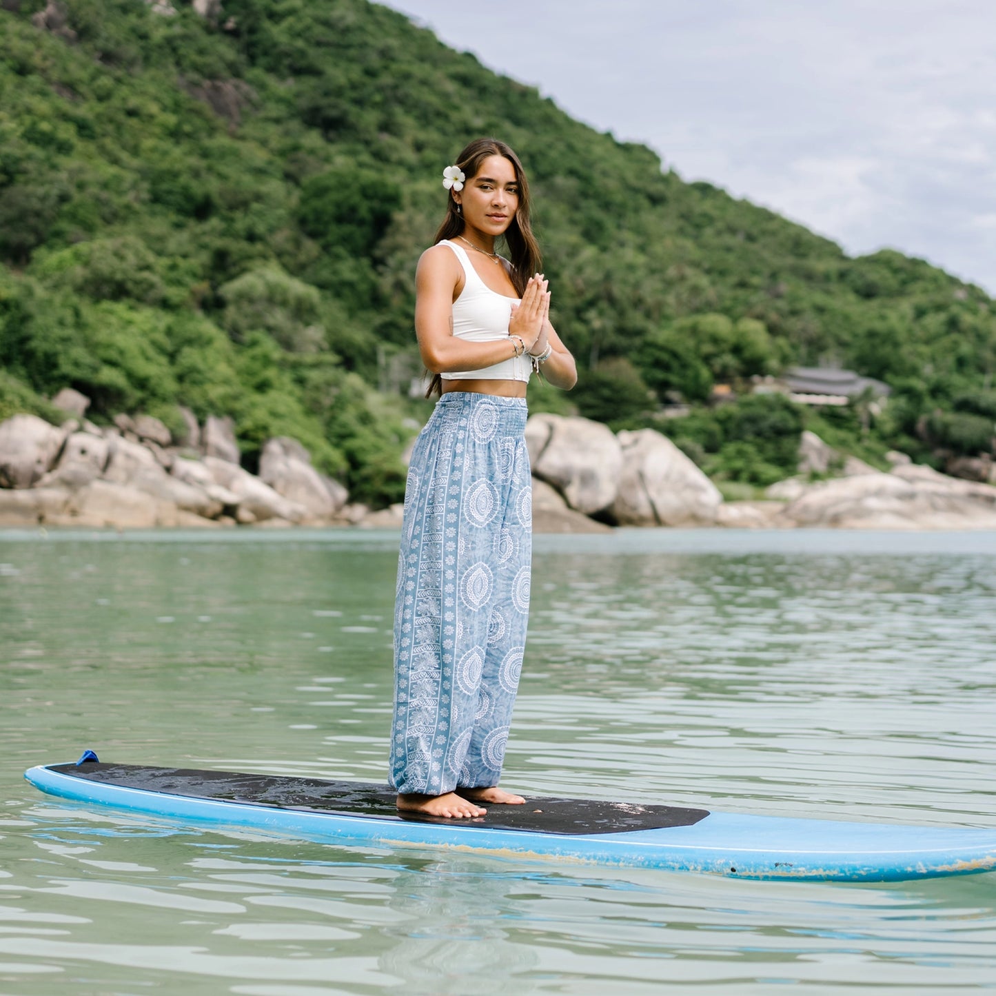 TROPICAL PRINT HAREM PANTS