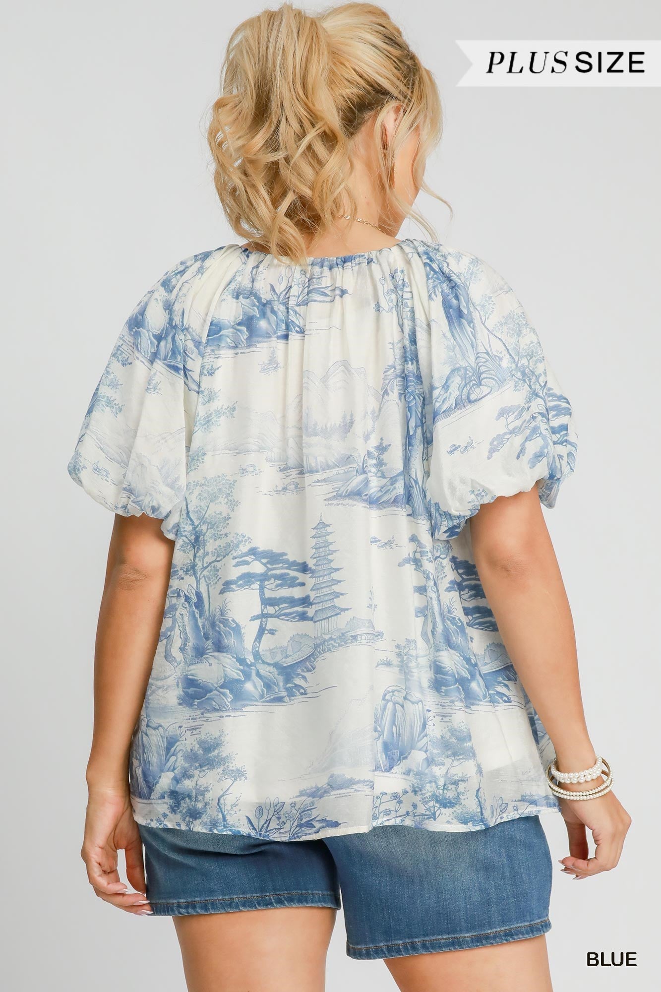 CHEYENNE TWO TONE TOILE PRINT TOP