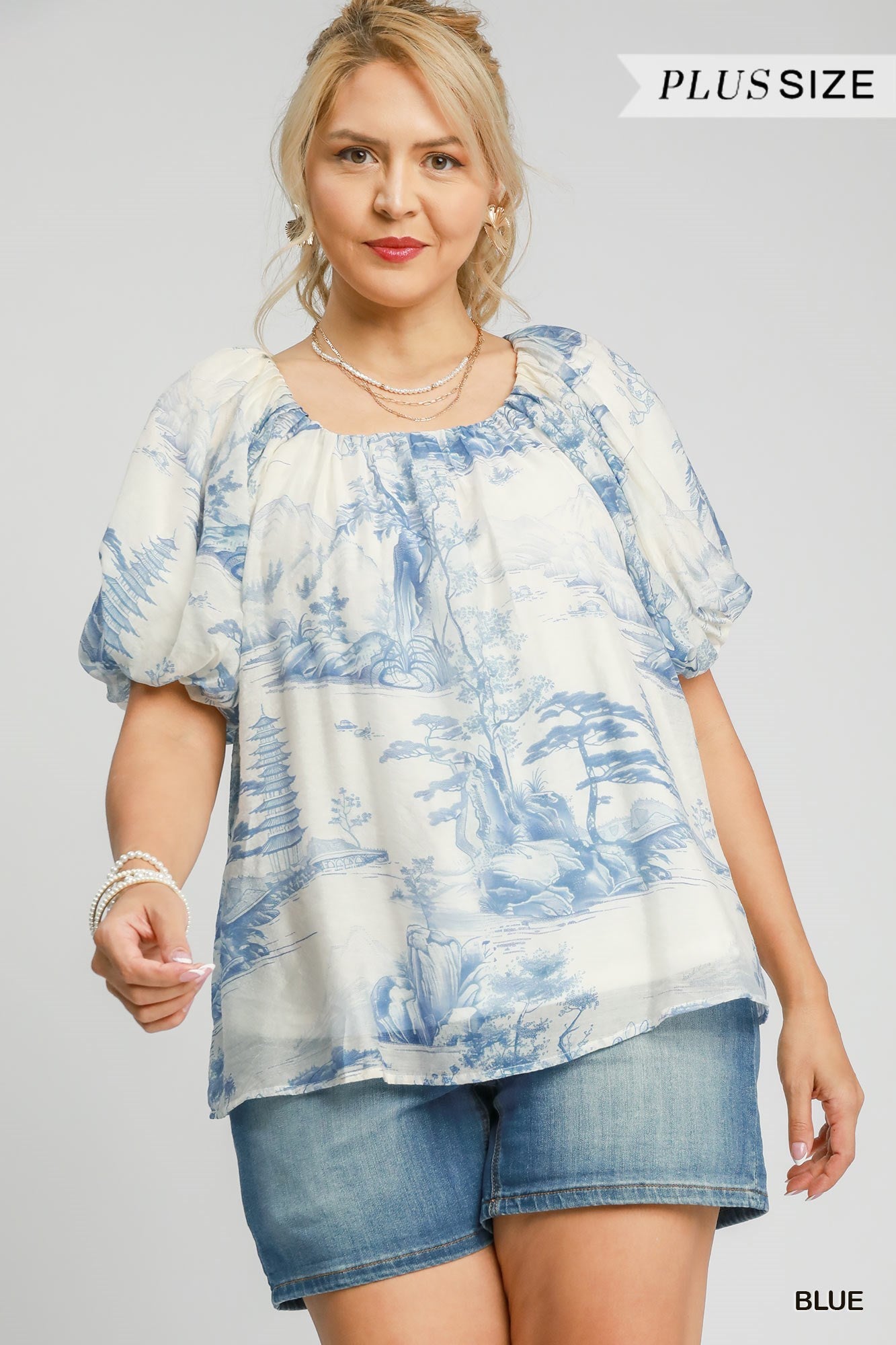 CHEYENNE TWO TONE TOILE PRINT TOP