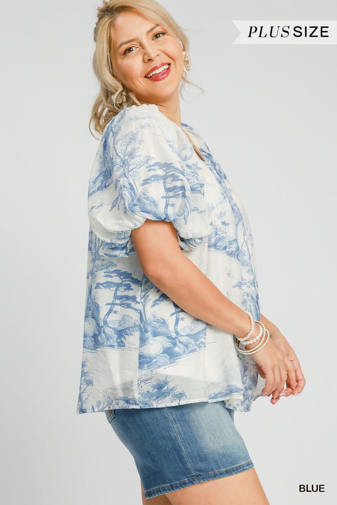 CHEYENNE TWO TONE TOILE PRINT TOP