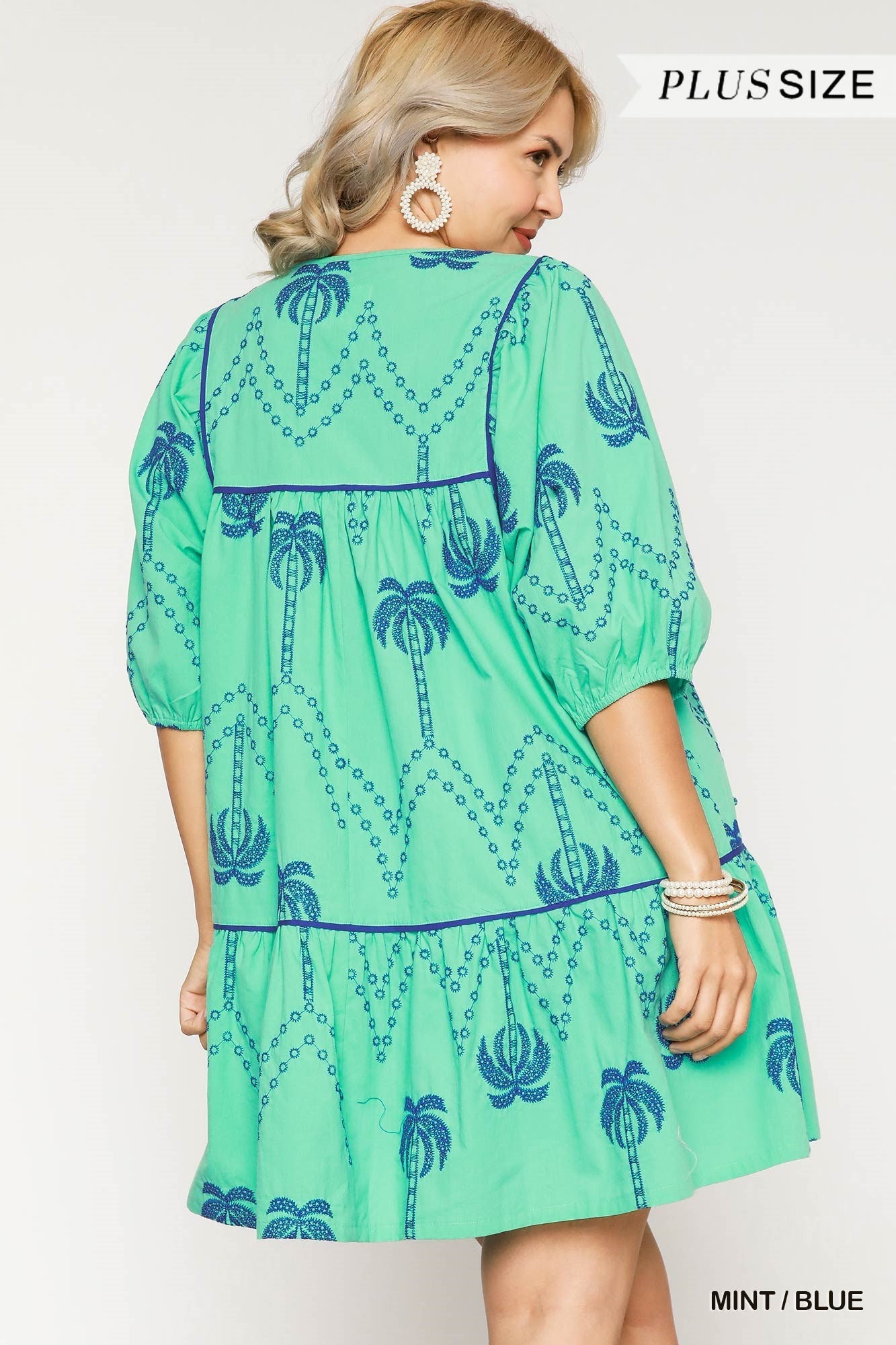 VALENTINA EMBROIDERED BABYDOLL DRESS