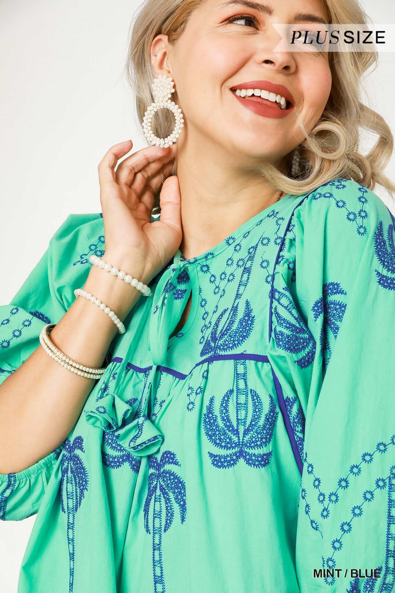 VALENTINA EMBROIDERED BABYDOLL DRESS