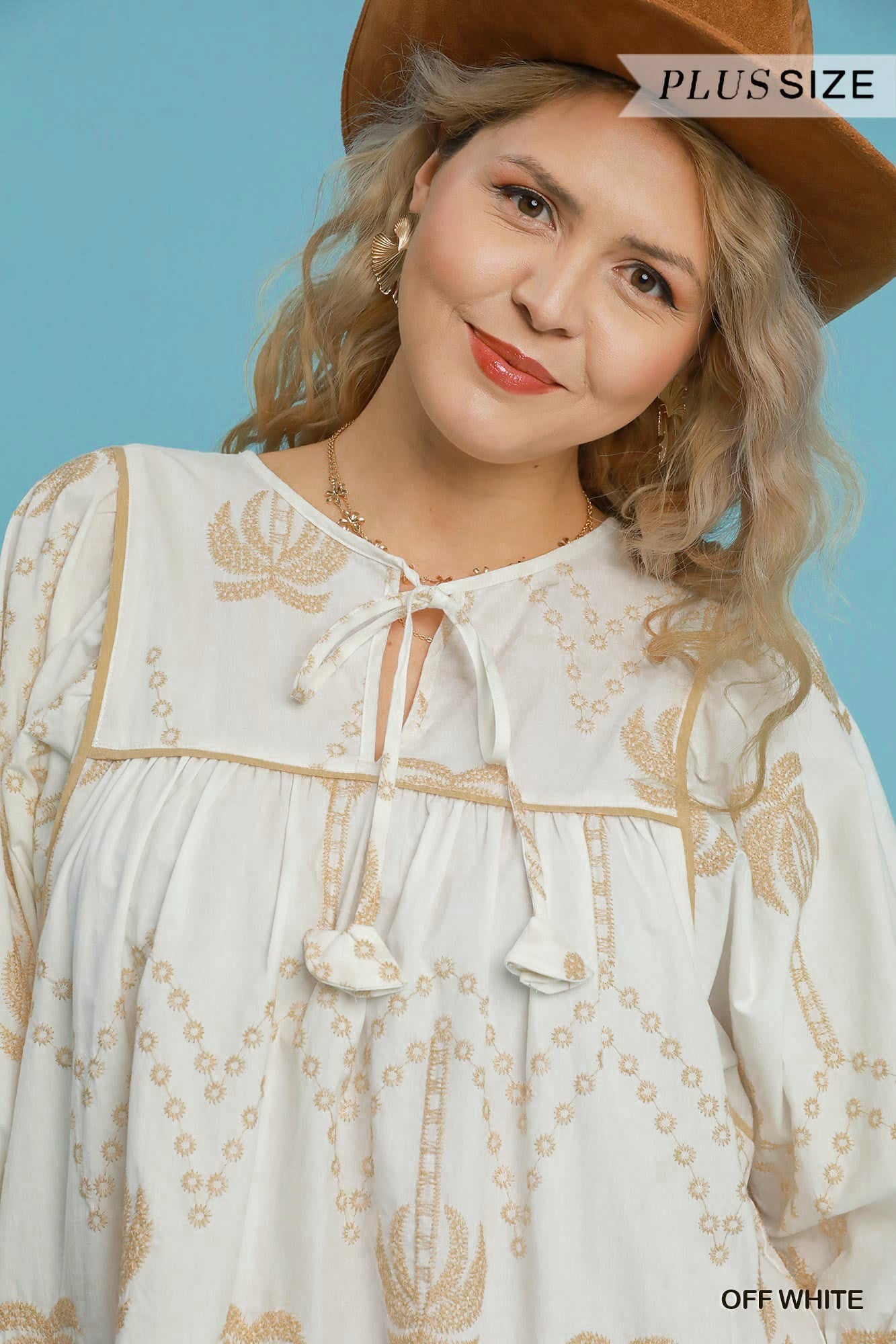 VALENTINA EMBROIDERED BABYDOLL DRESS