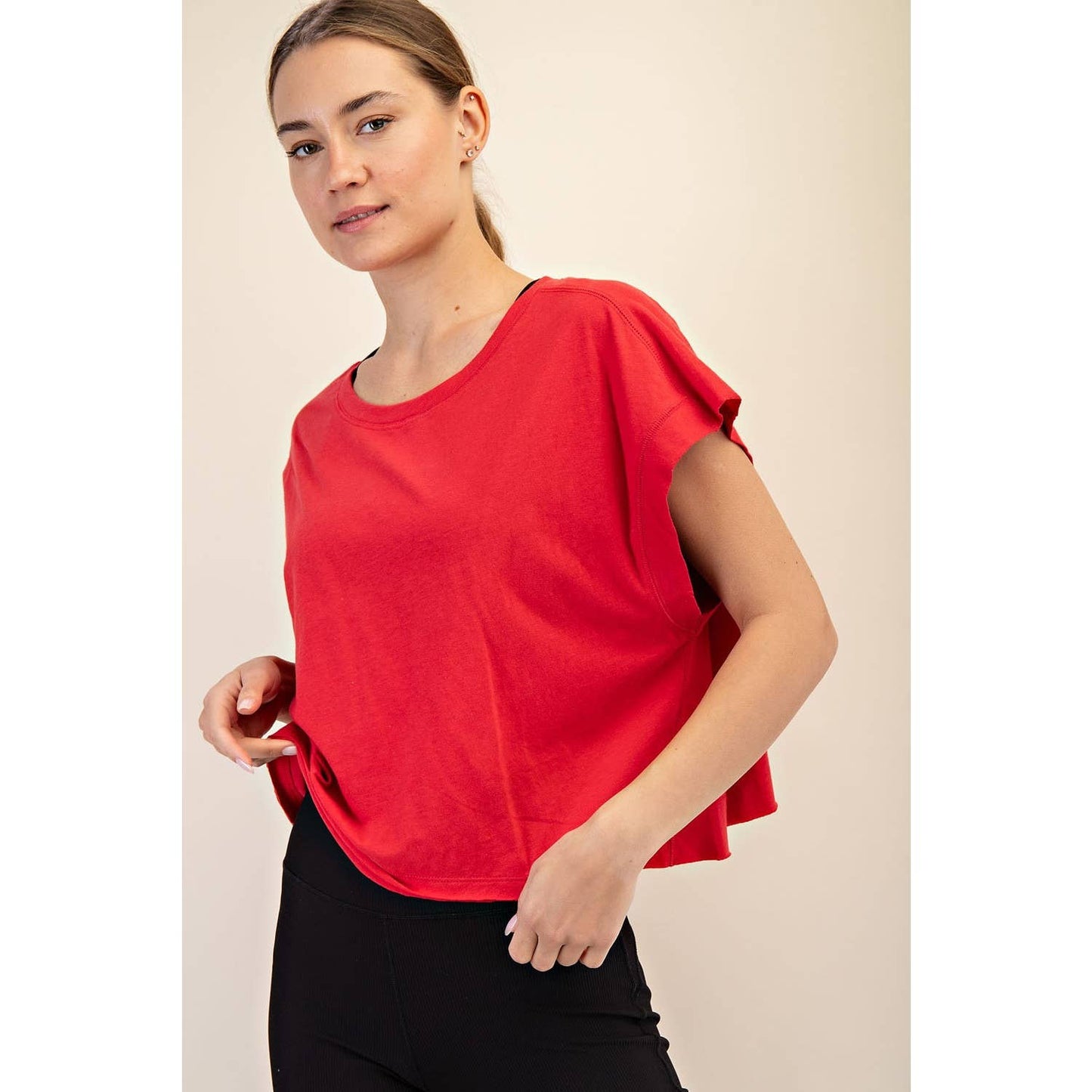 COTTON SLUB OPEN BACK TOP