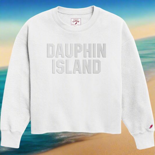 MARSHMALLOW PUFF DI MIDI CROP SWEATSHIRT