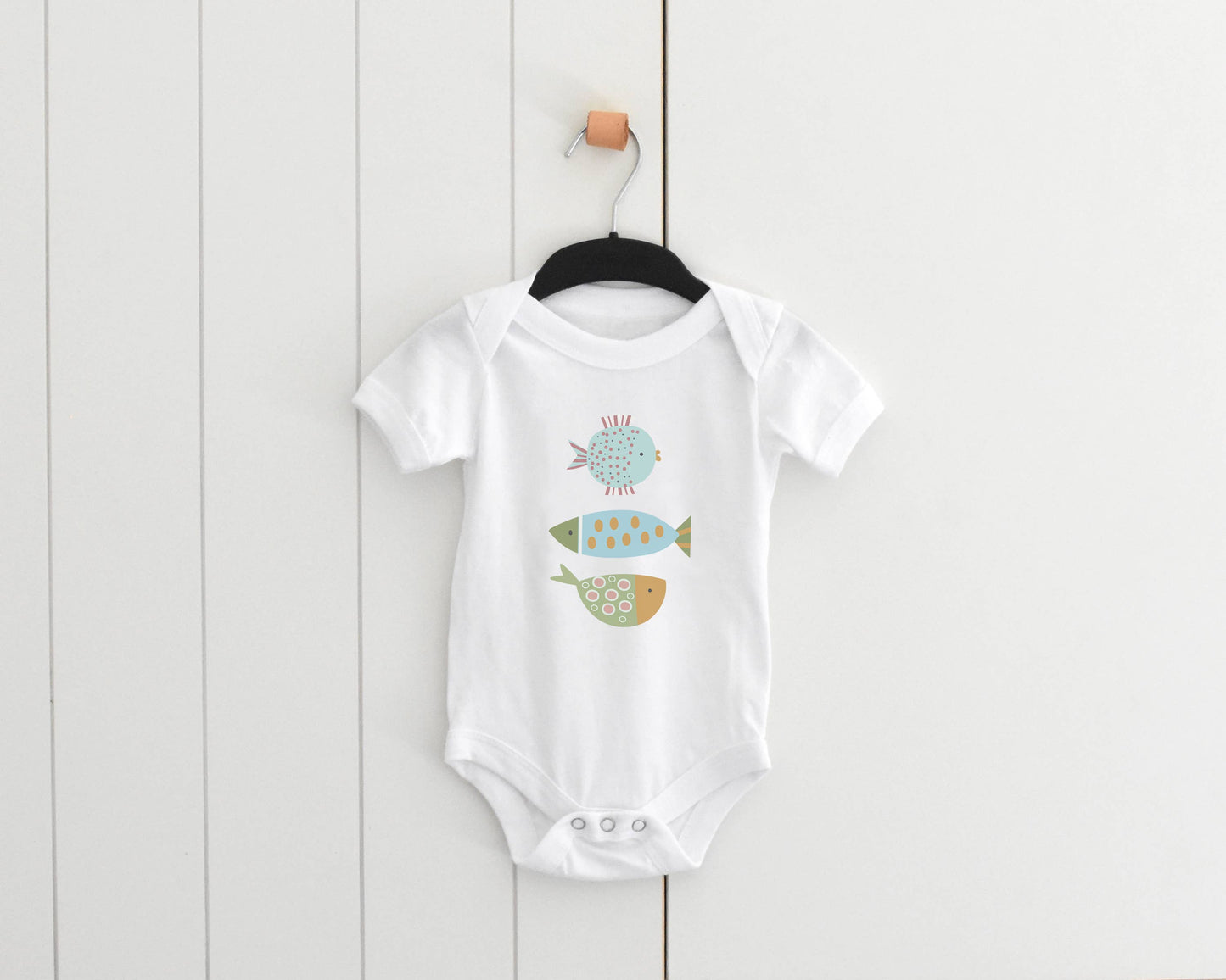 THREE FISH - SEA LIFE BABY ONESIE