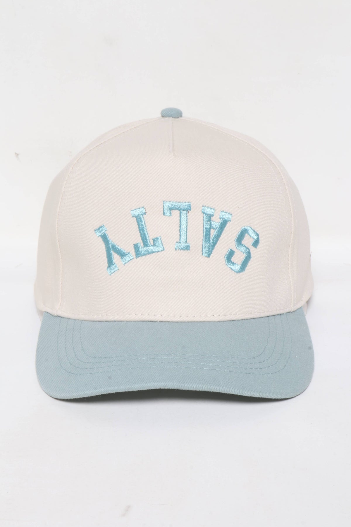 SALTY Upside Down Embroidery Two Tone Baseball Caps