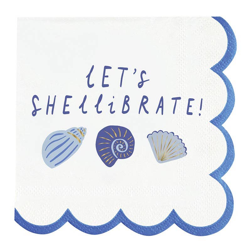 SCALLOPED BEVERAGE NAPKINS