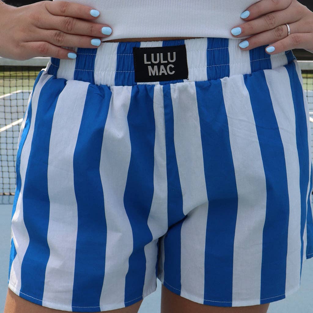 LULU MAC ROYAL BLUE DARBY BOXER SHORT