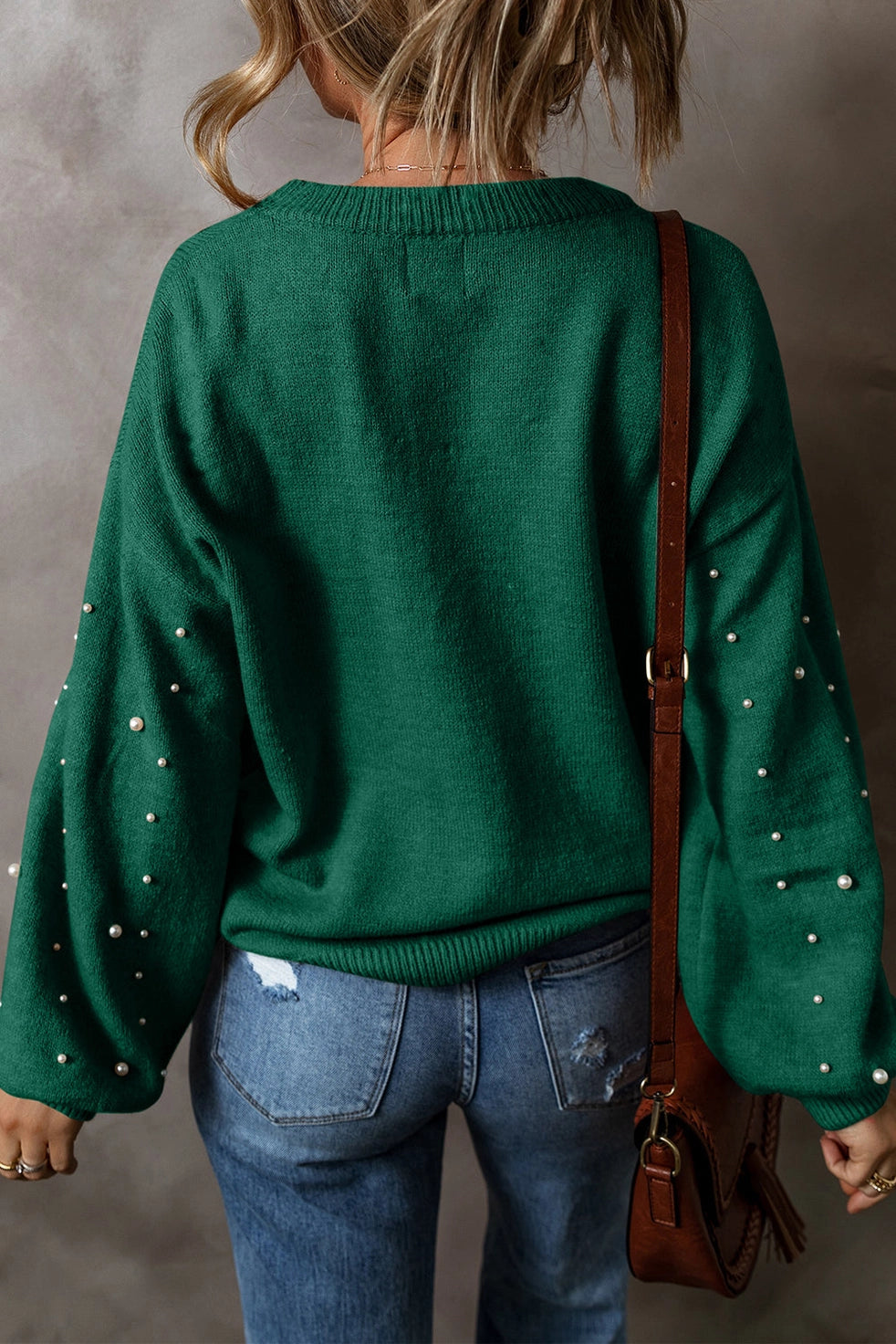 PEARL EMBELLISHED SWEATER