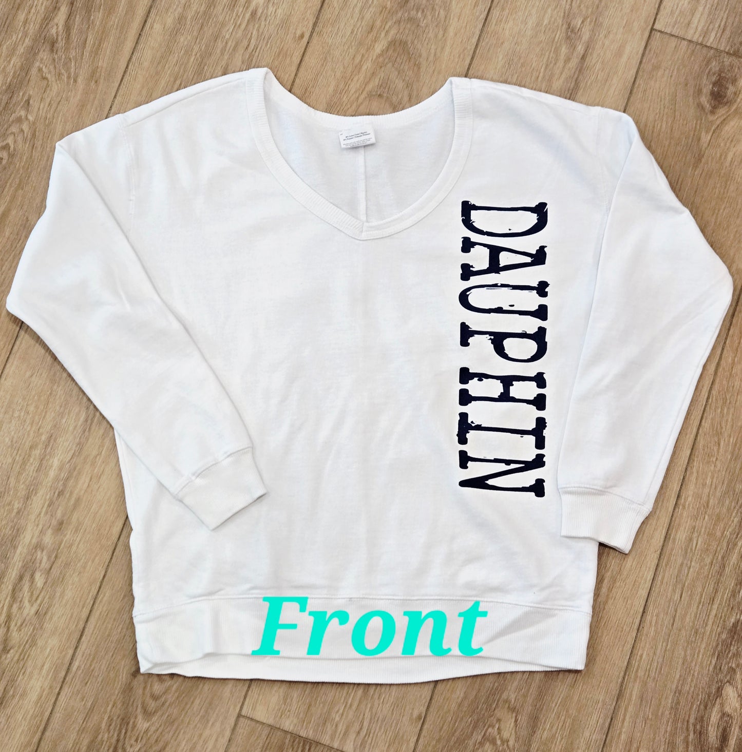 VERTICAL V-NECK SWEATSHIRT