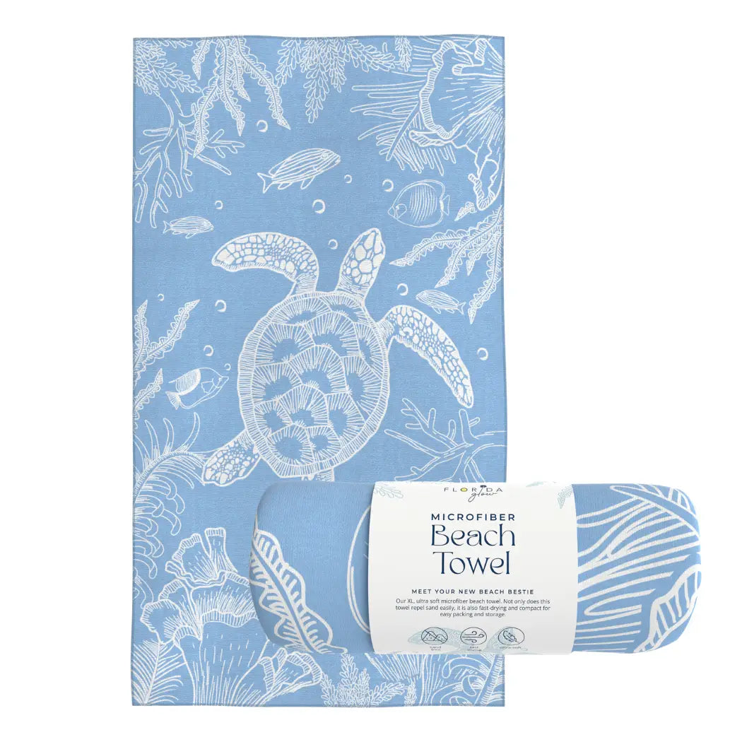 SEA TURTLE MICROFIBER BEACH TOWEL