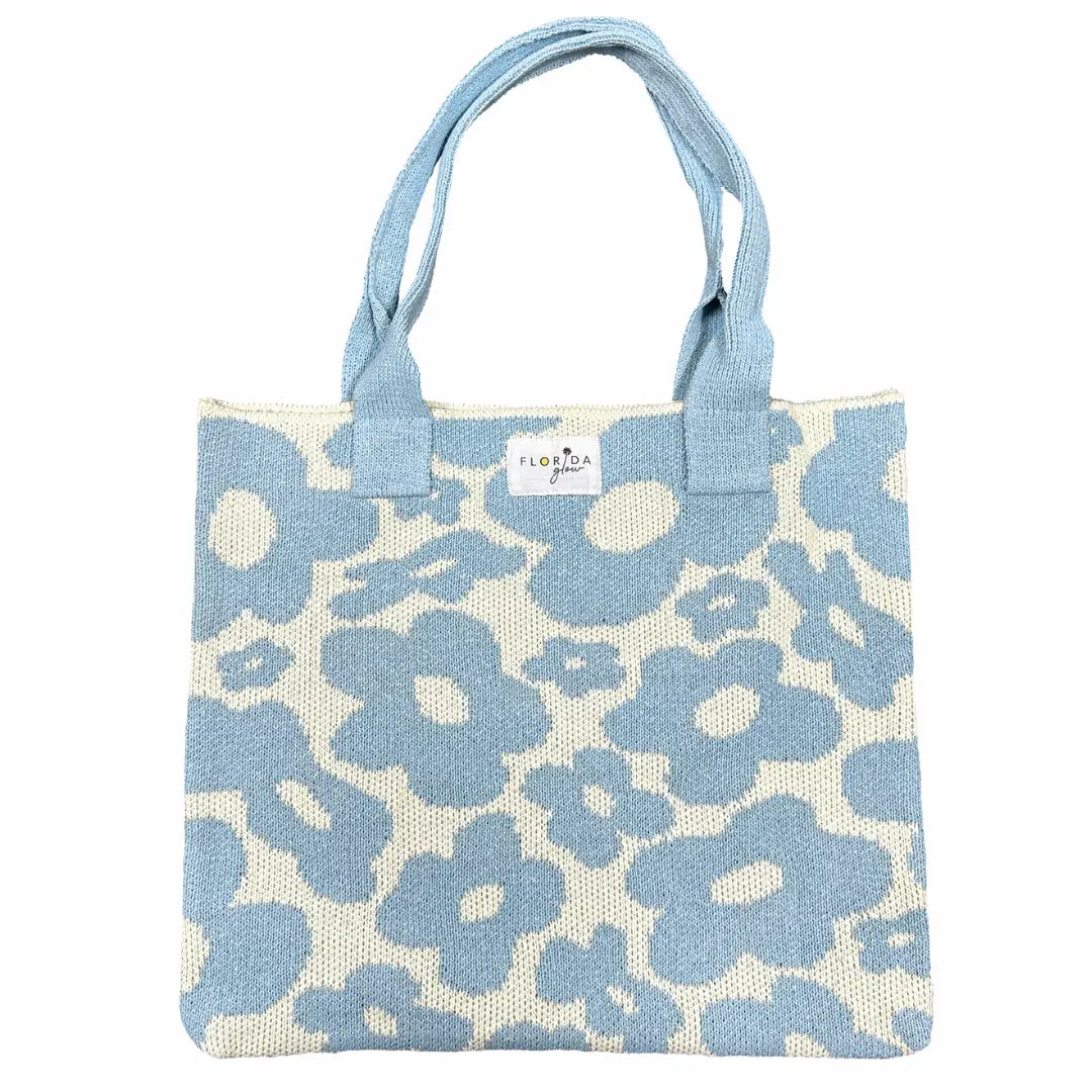 FLORAL KNIT TOTE