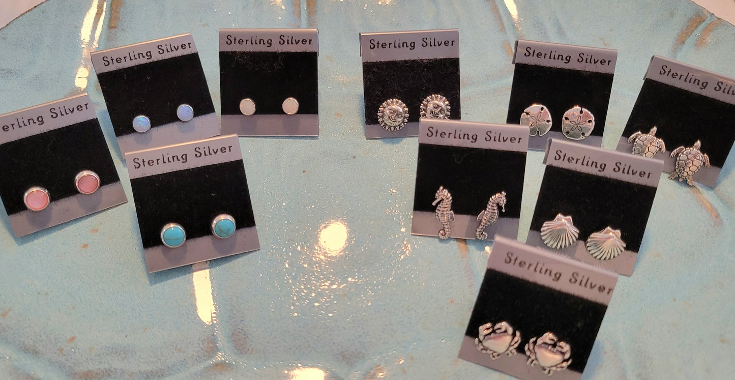 ASSORTED STERLING SILVER EARRINGS