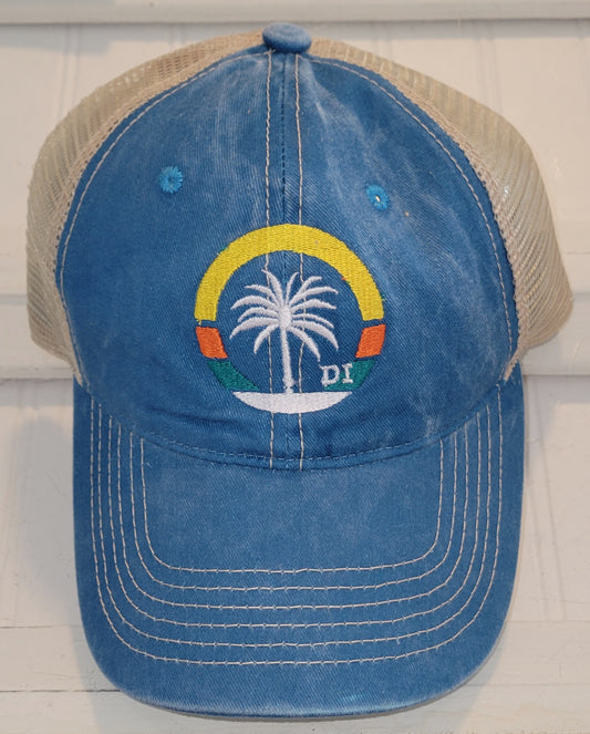 DI EMBROIDERED PALM TRUCKER HAT