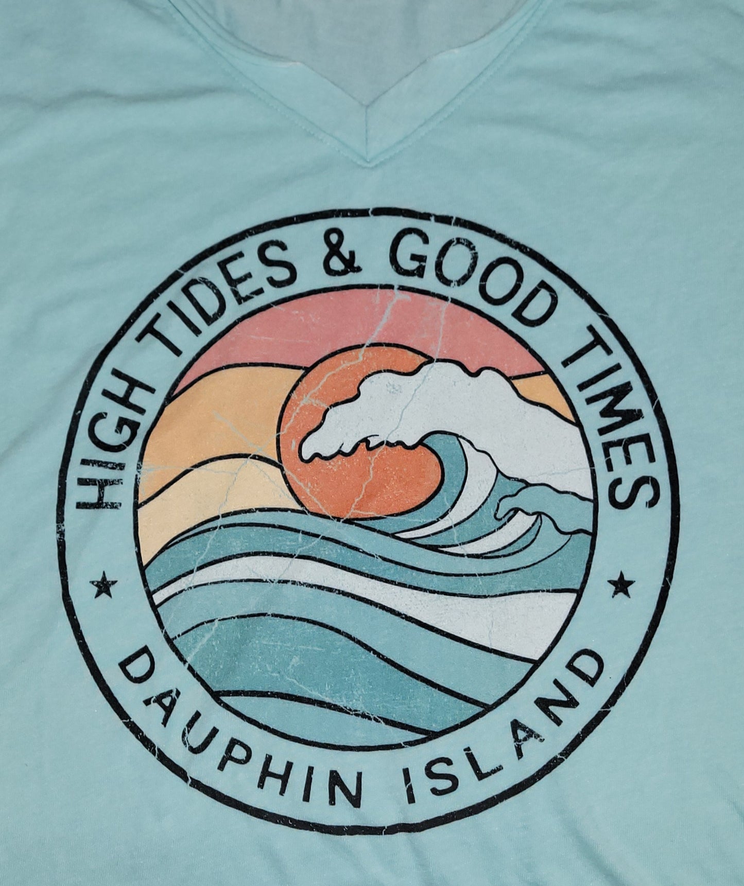 HIGH TIDES & GOOD TIMES V-NECK T-SHIRT