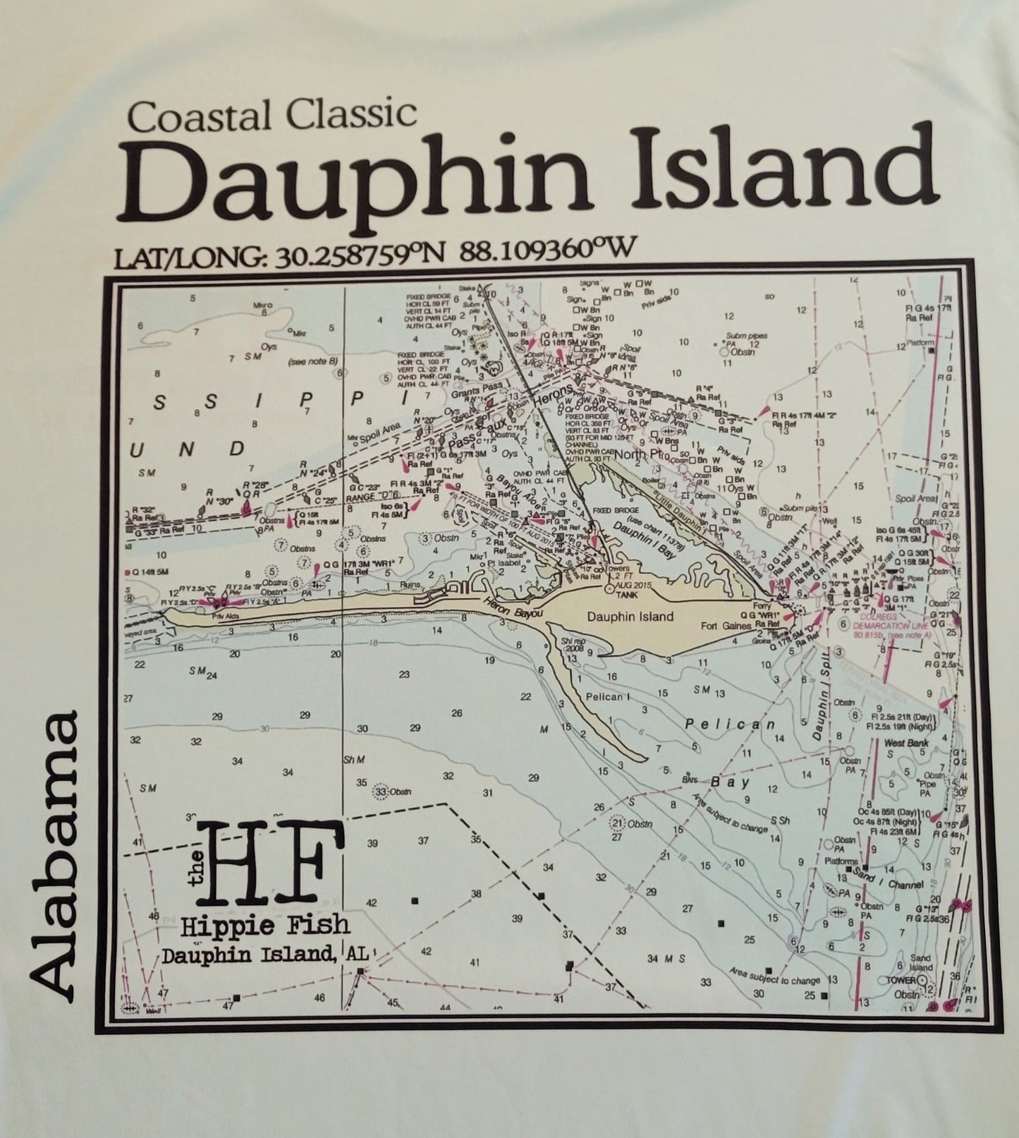 SOLAR DRI-FIT SHIRTS LS DAUPHIN ISLAND MAP