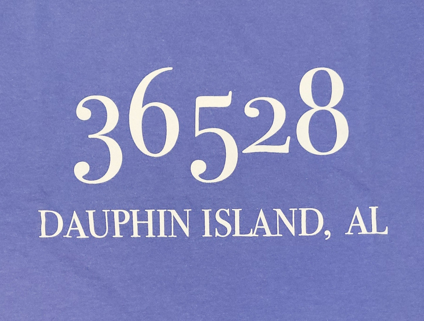 DAUPHIN ISLAND ZIP CODE SS T-SHIRT