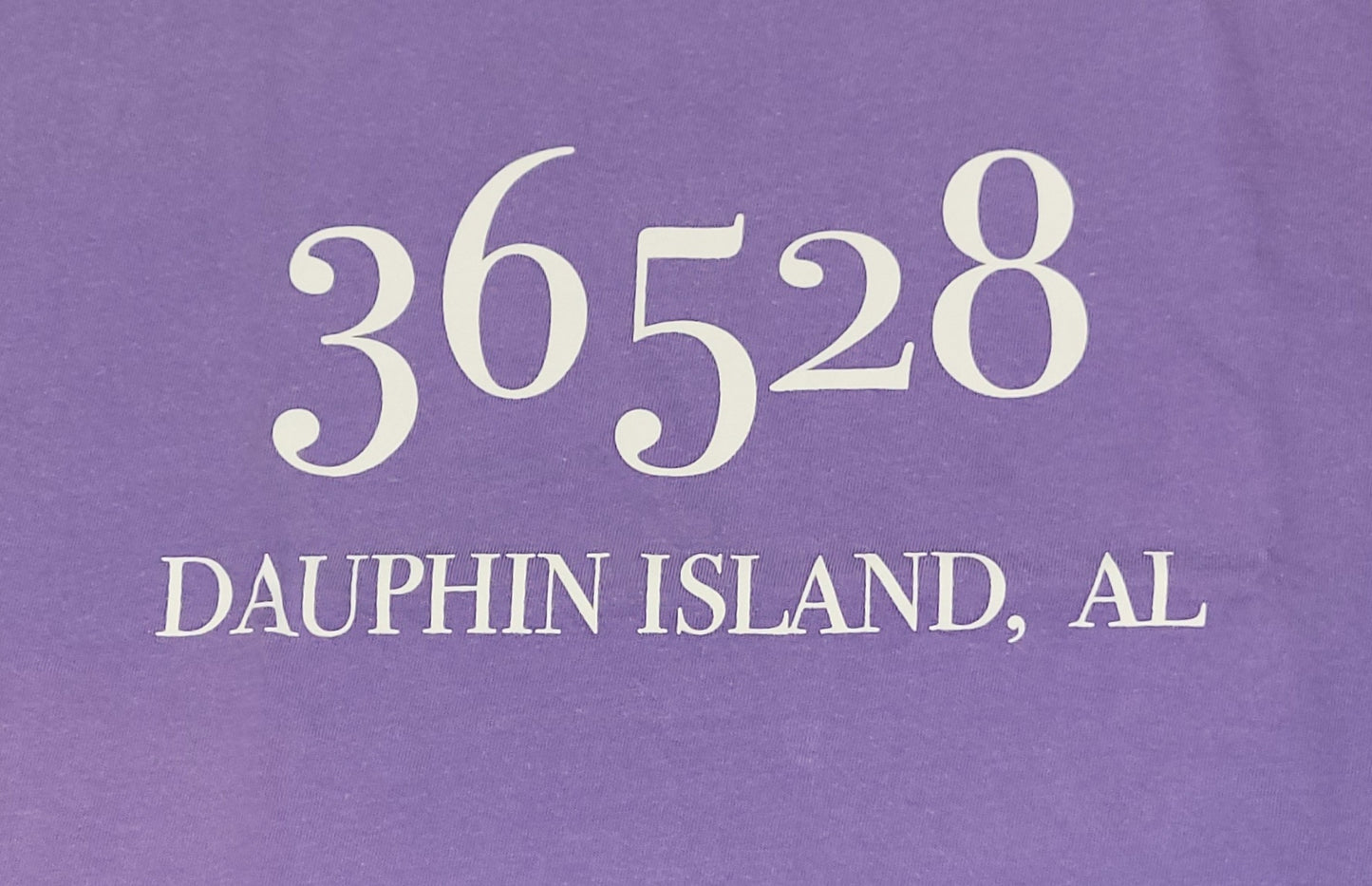 DAUPHIN ISLAND ZIP CODE SS T-SHIRT