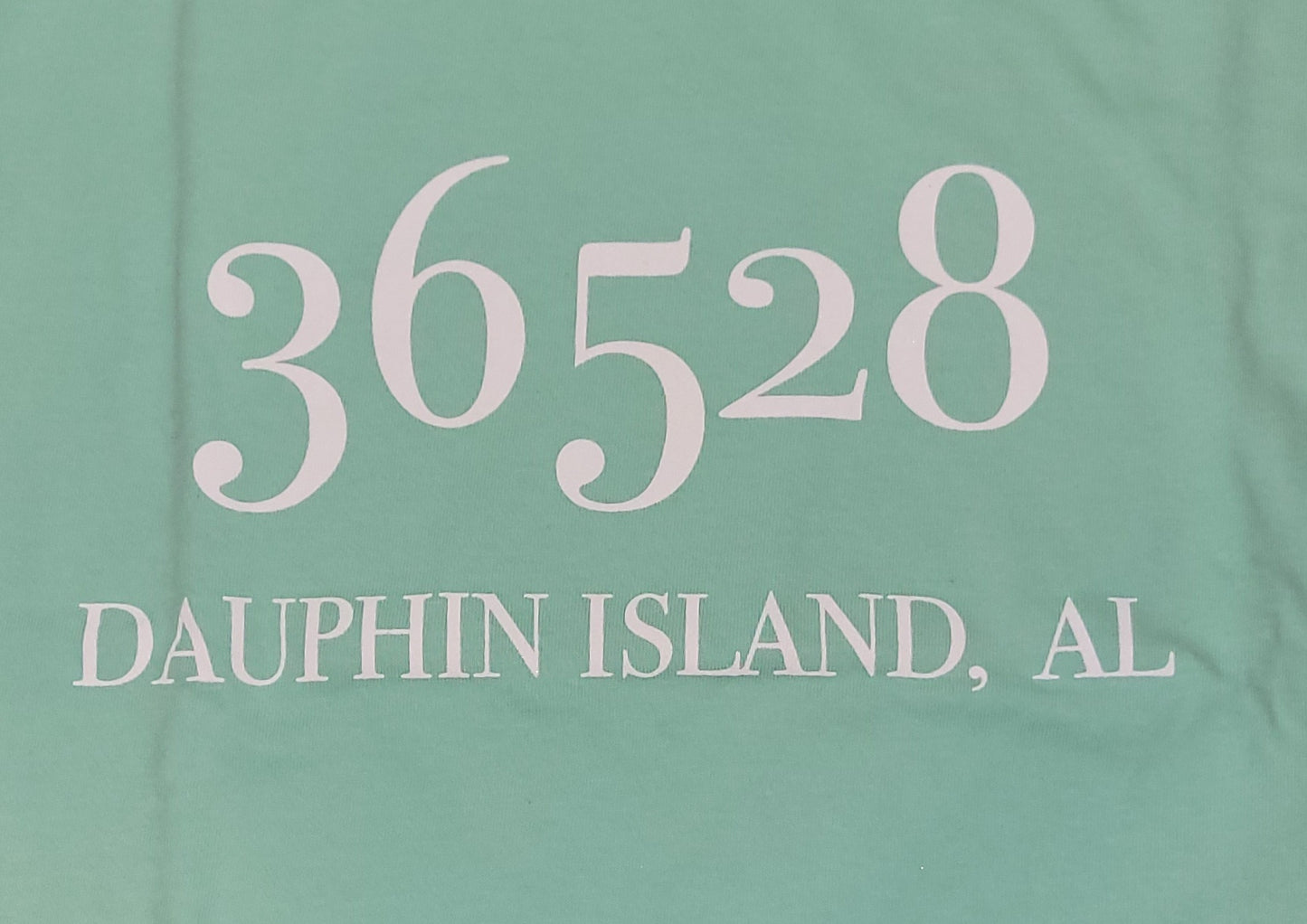 DAUPHIN ISLAND ZIP CODE SS T-SHIRT