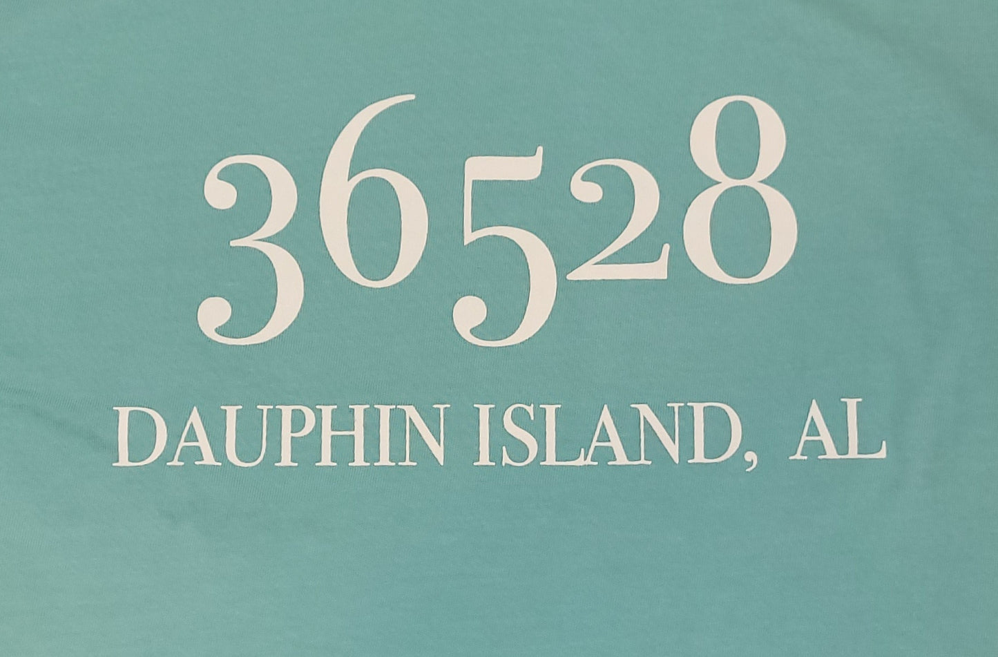 DAUPHIN ISLAND ZIP CODE SS T-SHIRT