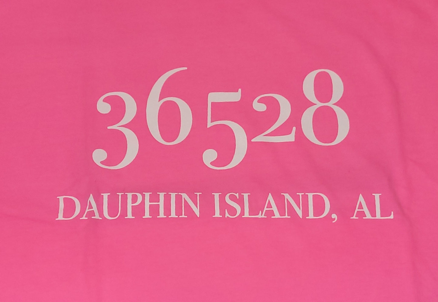 DAUPHIN ISLAND ZIP CODE SS T-SHIRT