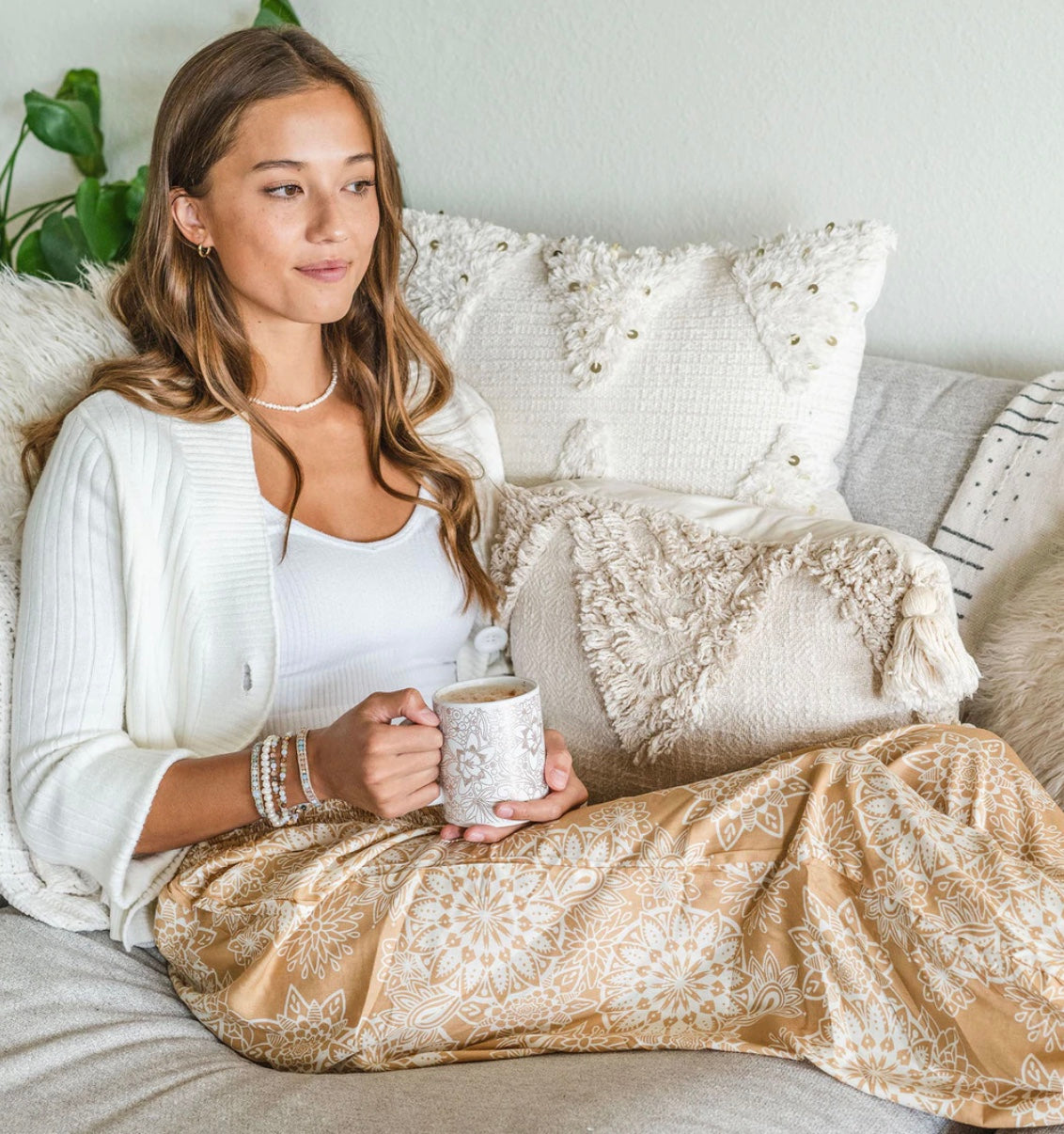 TROPICAL PRINT HAREM PANTS