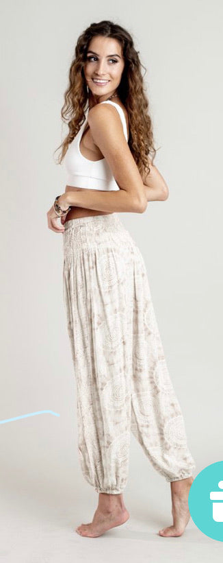 TROPICAL PRINT HAREM PANTS