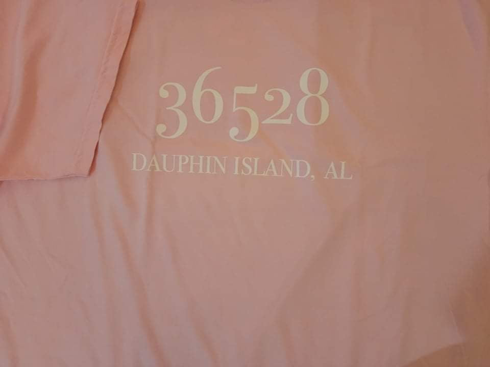 DAUPHIN ISLAND ZIP CODE SS T-SHIRT