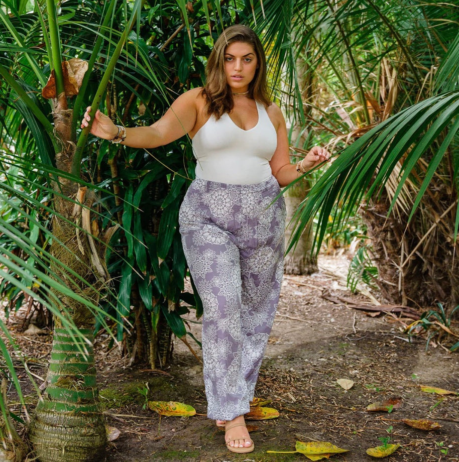 TROPICAL PRINT HAREM PANTS