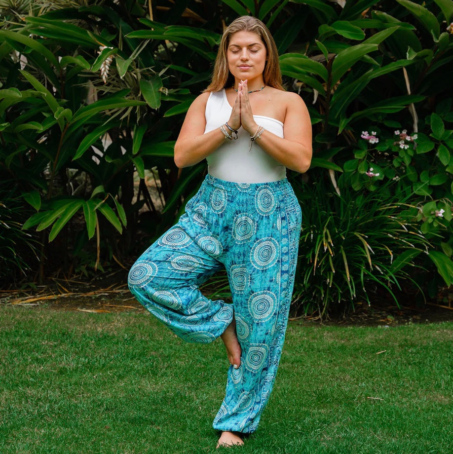 TROPICAL PRINT HAREM PANTS