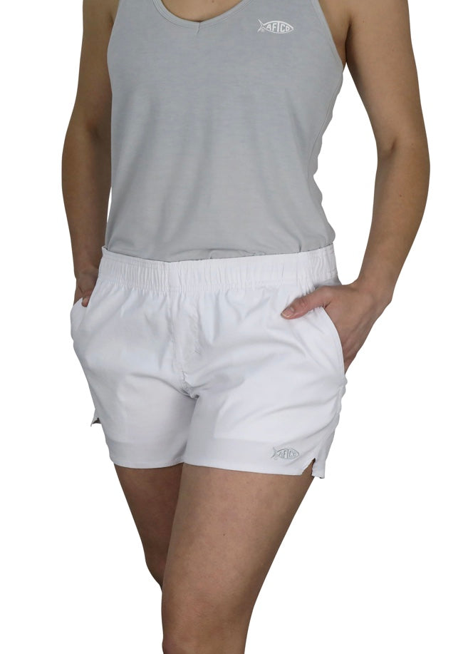 AFTCO WOMEN'S SIRENA HYBRID TECH SHORTS
