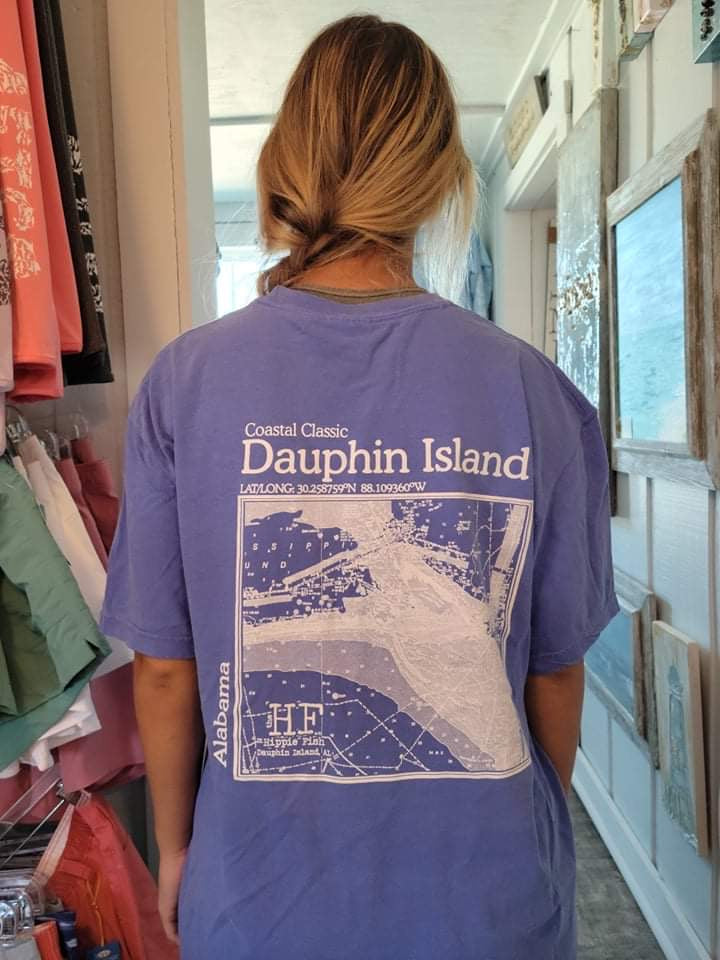 DAUPHIN ISLAND MAP SHIRT SHORT SLEEVE