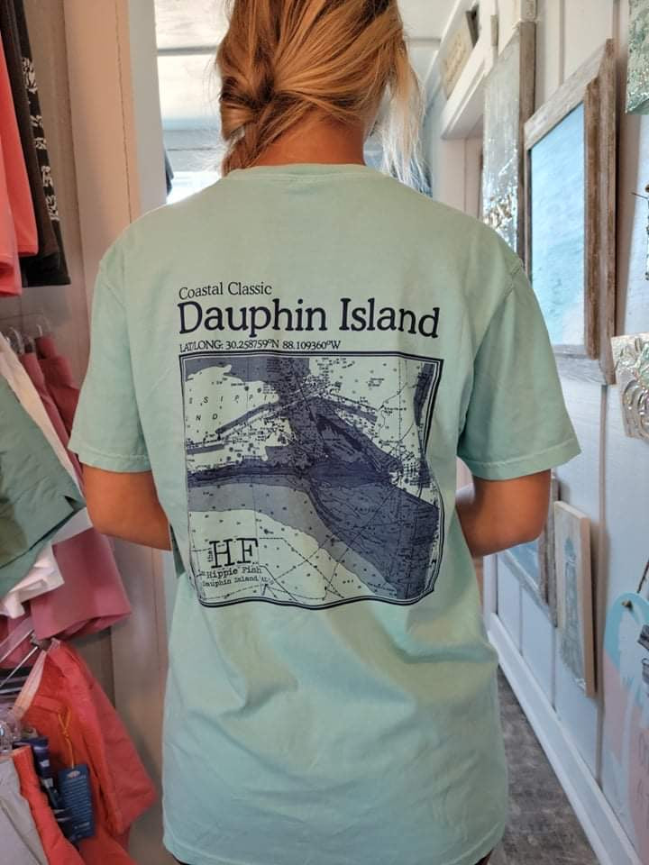 DAUPHIN ISLAND MAP SHIRT SHORT SLEEVE
