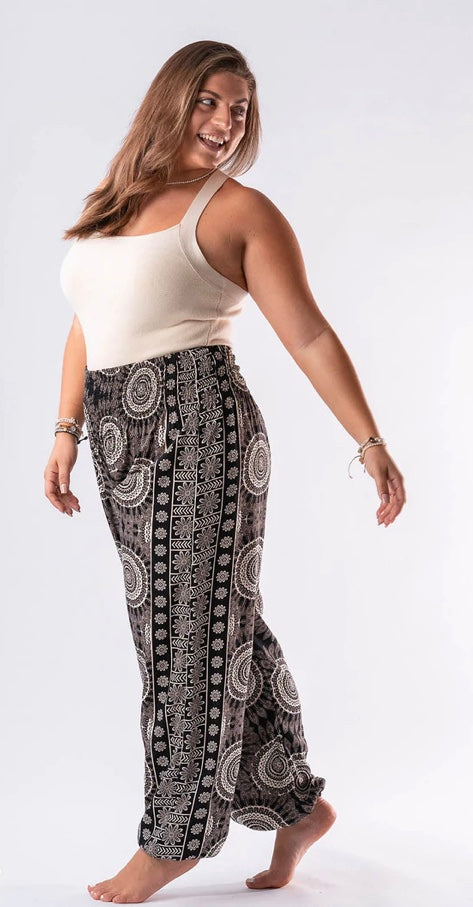 TROPICAL PRINT HAREM PANTS