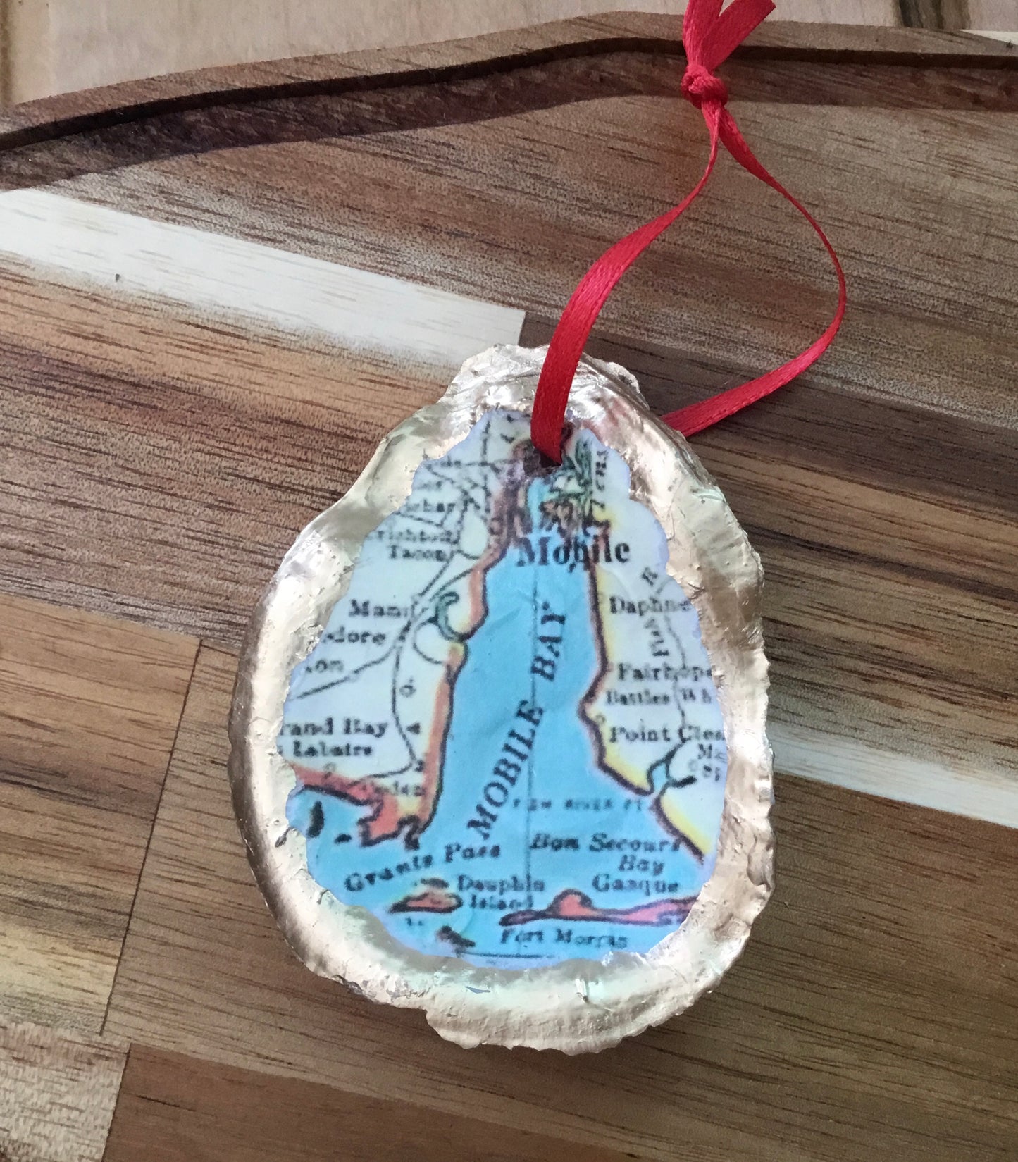 OYSTER MAP ORNAMENT