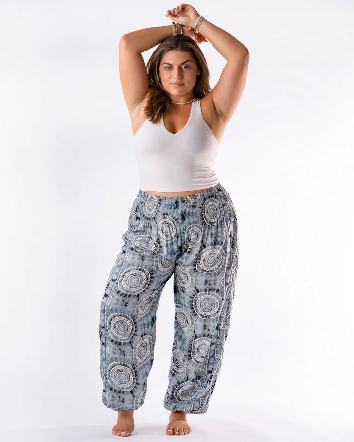 TROPICAL PRINT HAREM PANTS