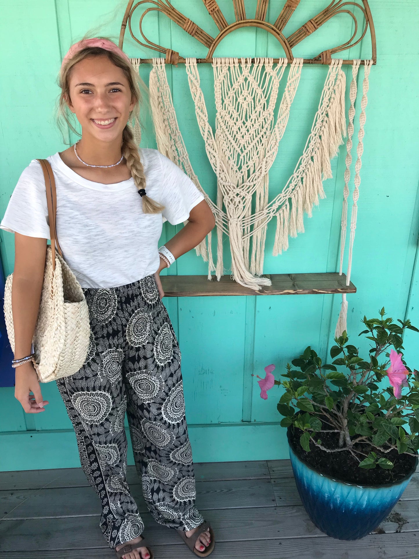 TROPICAL PRINT HAREM PANTS