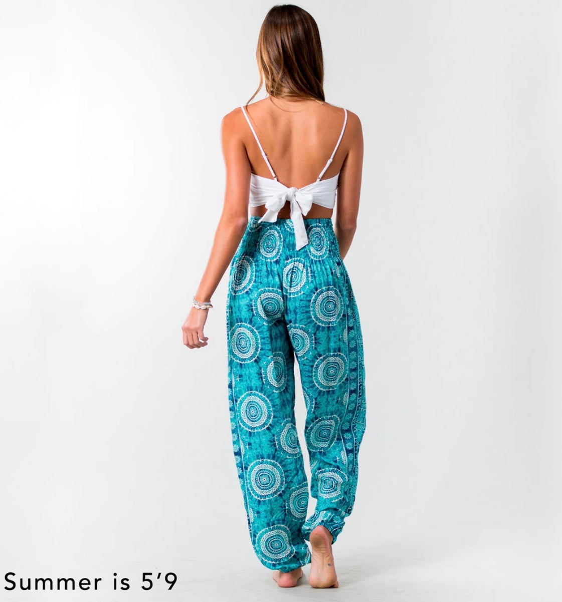 TROPICAL PRINT HAREM PANTS