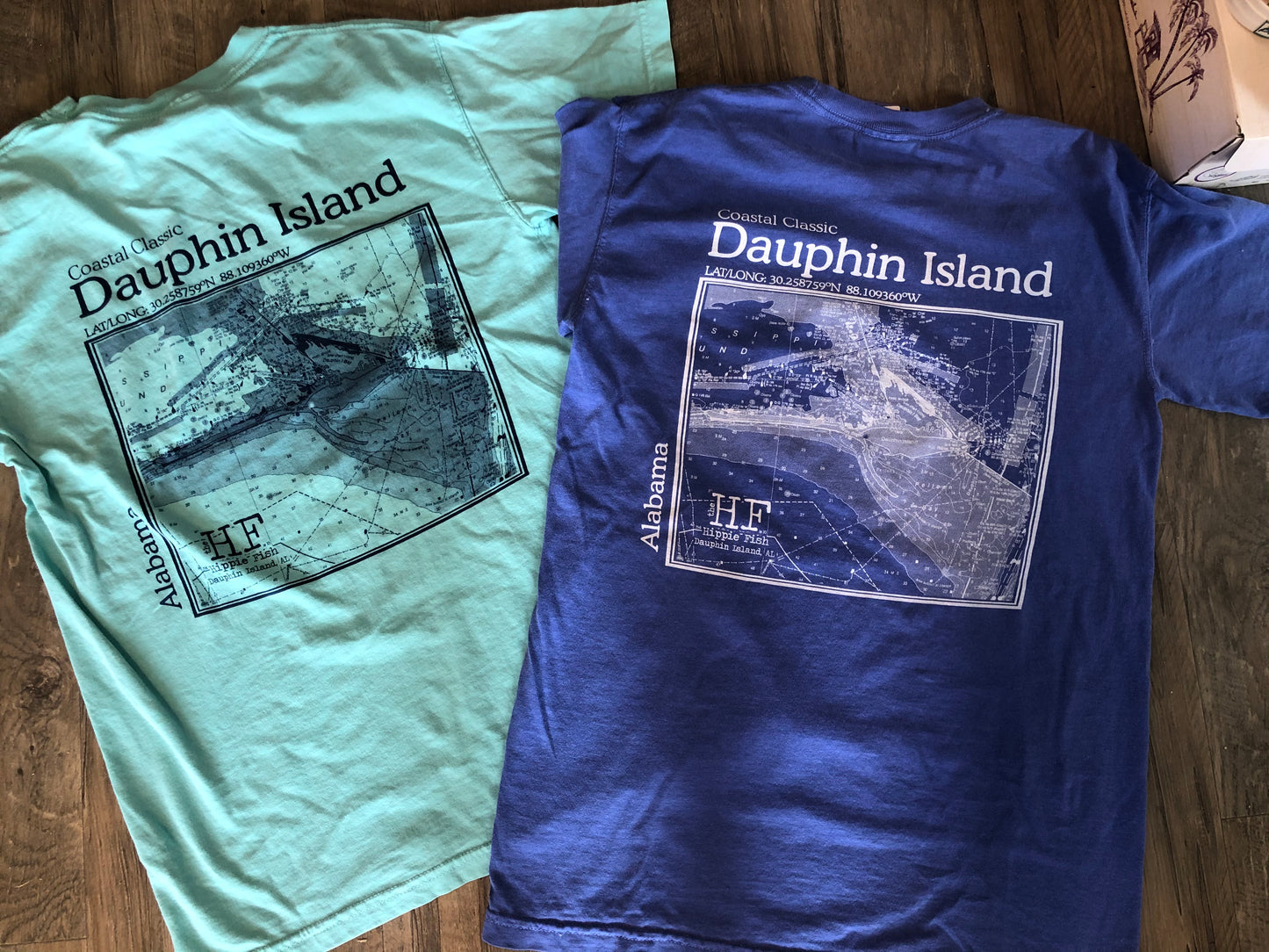 DAUPHIN ISLAND MAP SHIRT SHORT SLEEVE