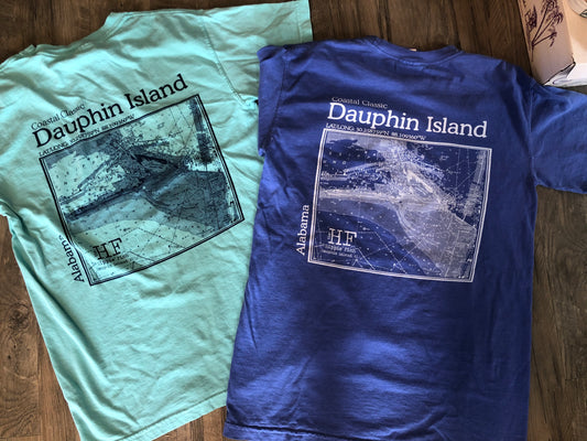 DAUPHIN ISLAND MAP SHIRT SHORT SLEEVE
