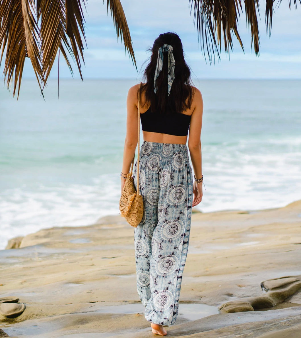 TROPICAL PRINT HAREM PANTS